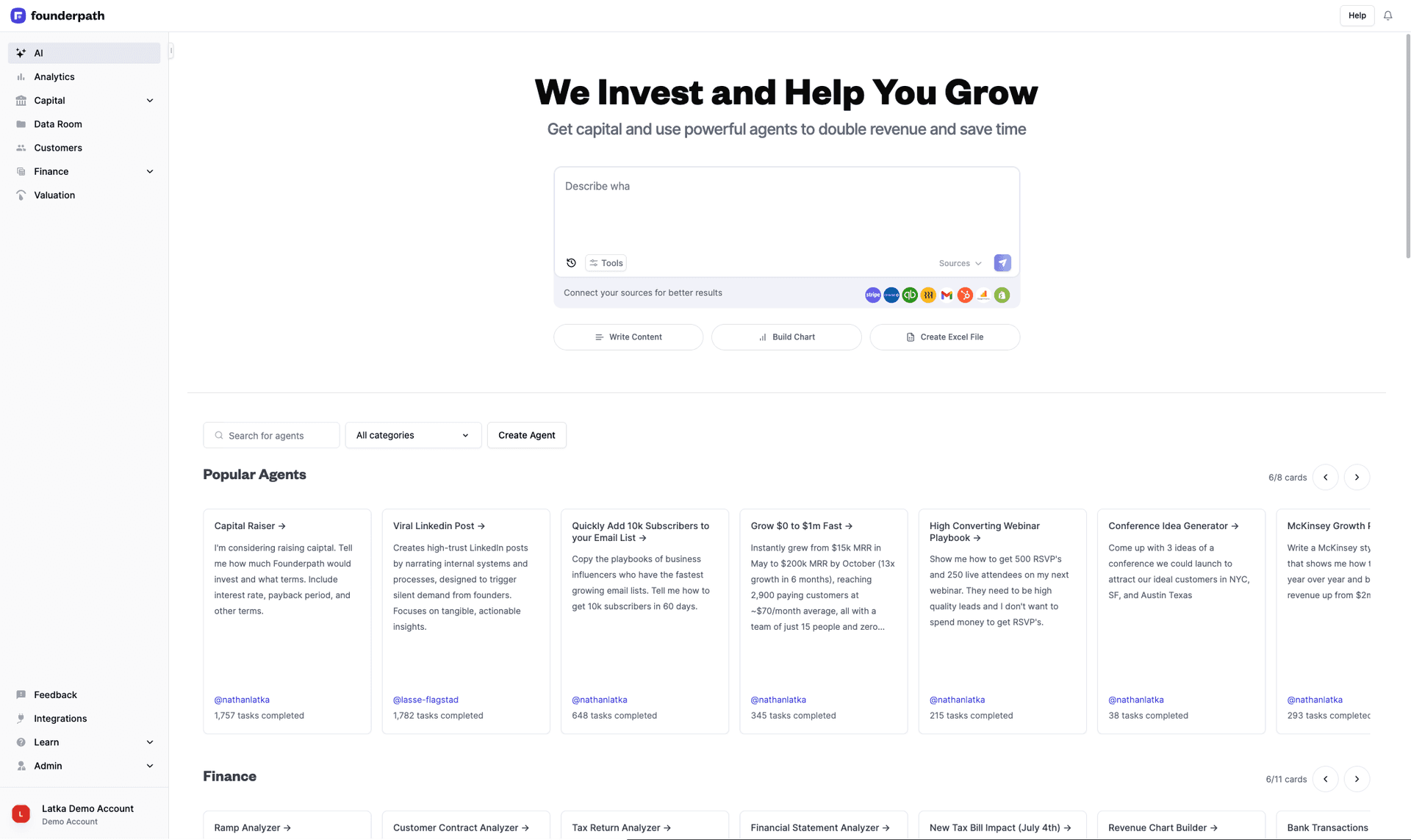 AI Chatbot interface with message history and input field