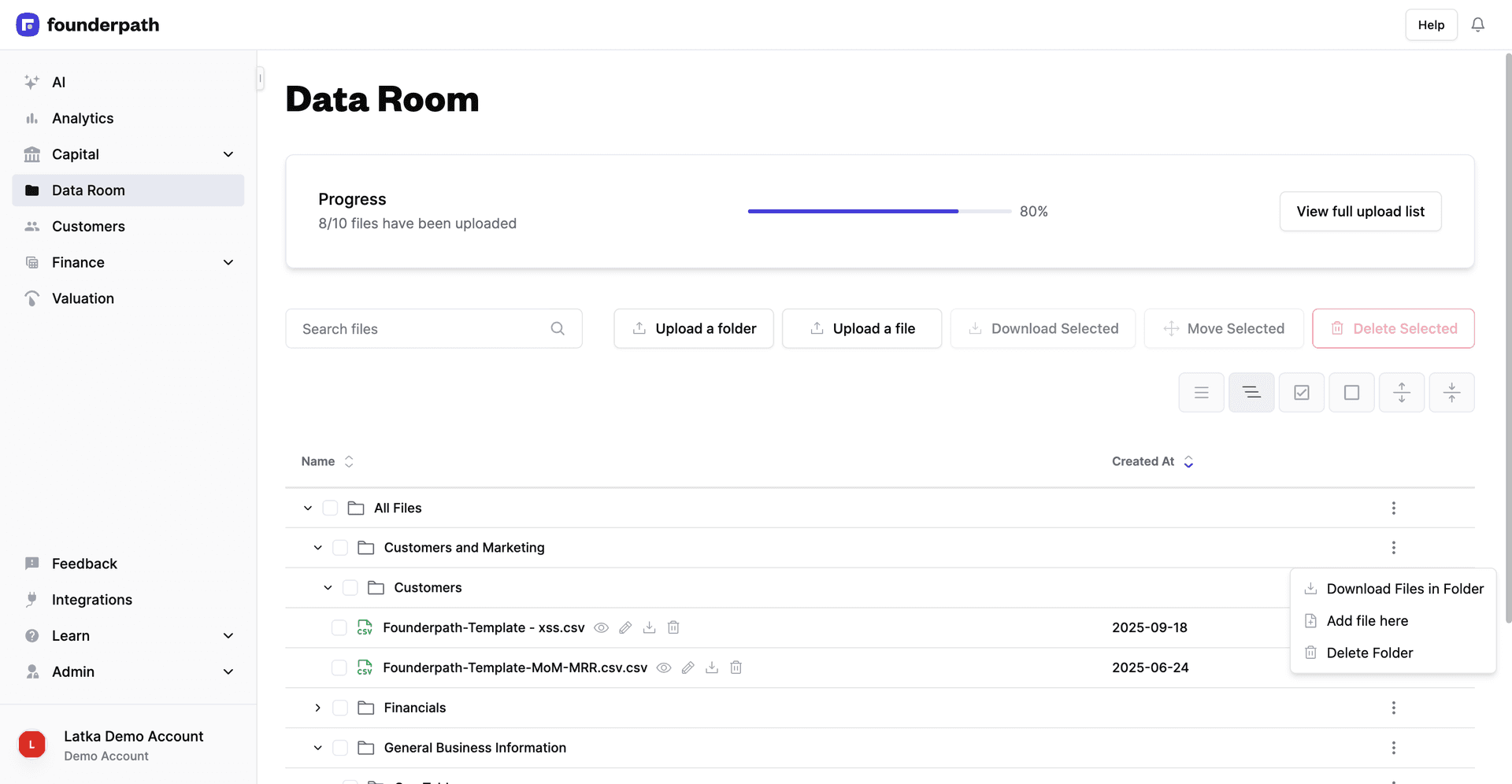 Data Room for secure document management and file sharing