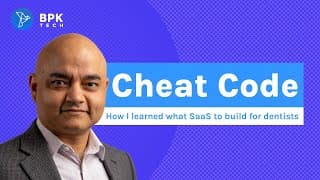 Cheat Code: I learned what SaaS to build for dentists by building a $7m agency first thumbnail