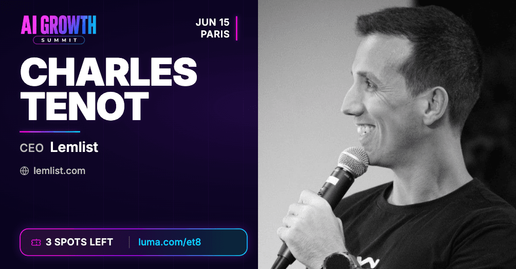 Charles Tenot promo card — AI Growth Summit Paris 2026